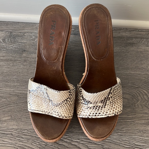 Prada Snakeskin Platform Wedge - Picture 4 of 9